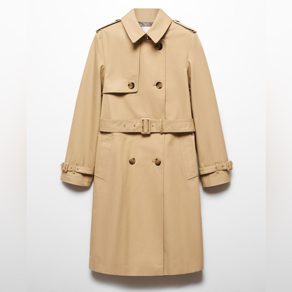 🔥NWT Mango🔥 Classic trench coat with belt in beige colour